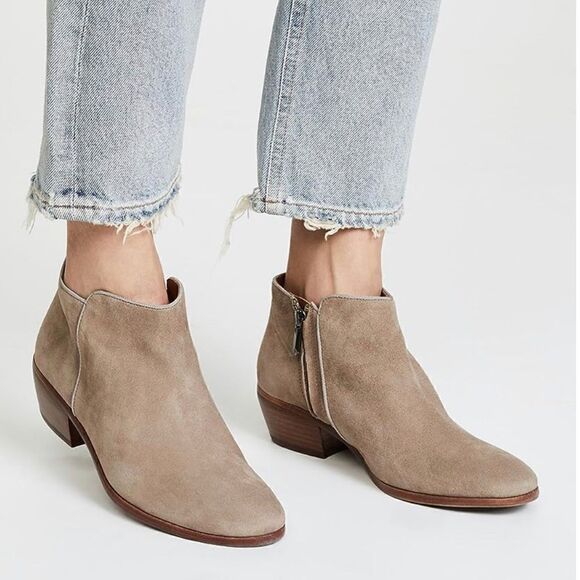 Sam Edelman Shoes Petty Leather Boot Beige Nubuck Ankle Boots Women’s Size 8.5 M - Picture 13 of 13